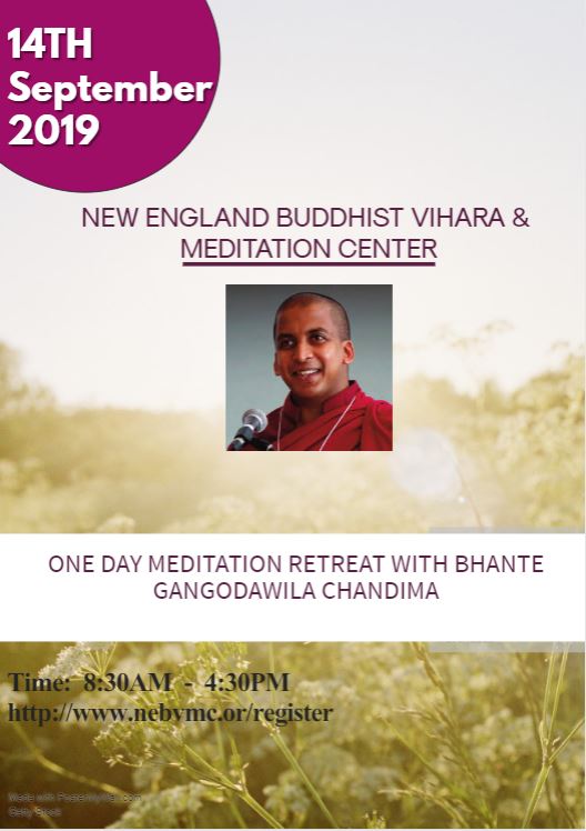 One day meditation retreat by Bhante Chandima